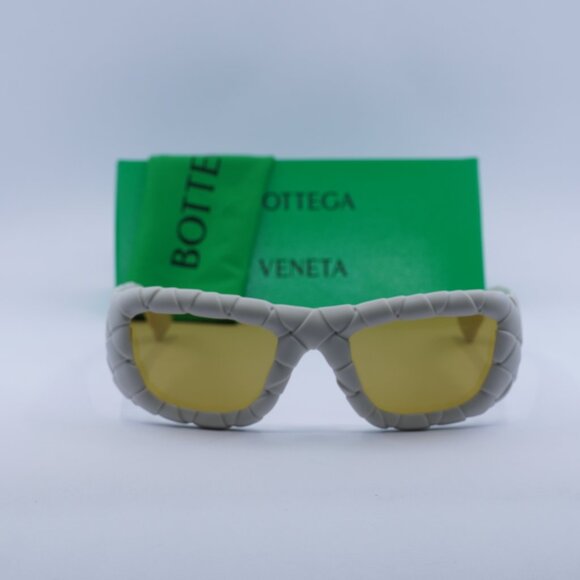 Bottega Veneta BV1303S 006 Square Sunglasses - Chalk White/Brown main image 8